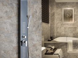 shower panel black