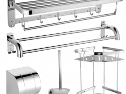bathroom accessories  chrome