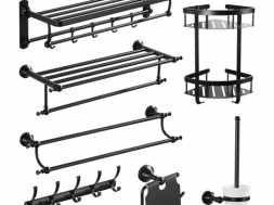 bathroom accessories  black